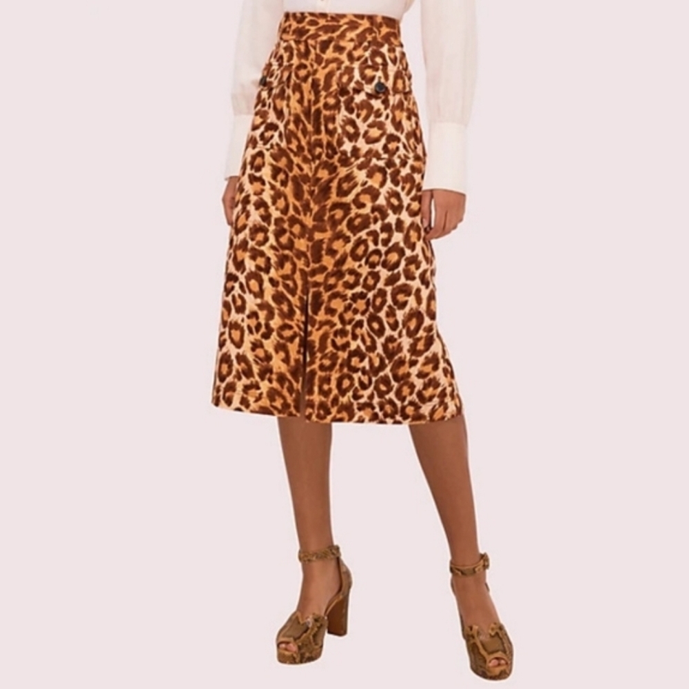 kate spade new york Panthera Cheetah Print Midi Skirt 2